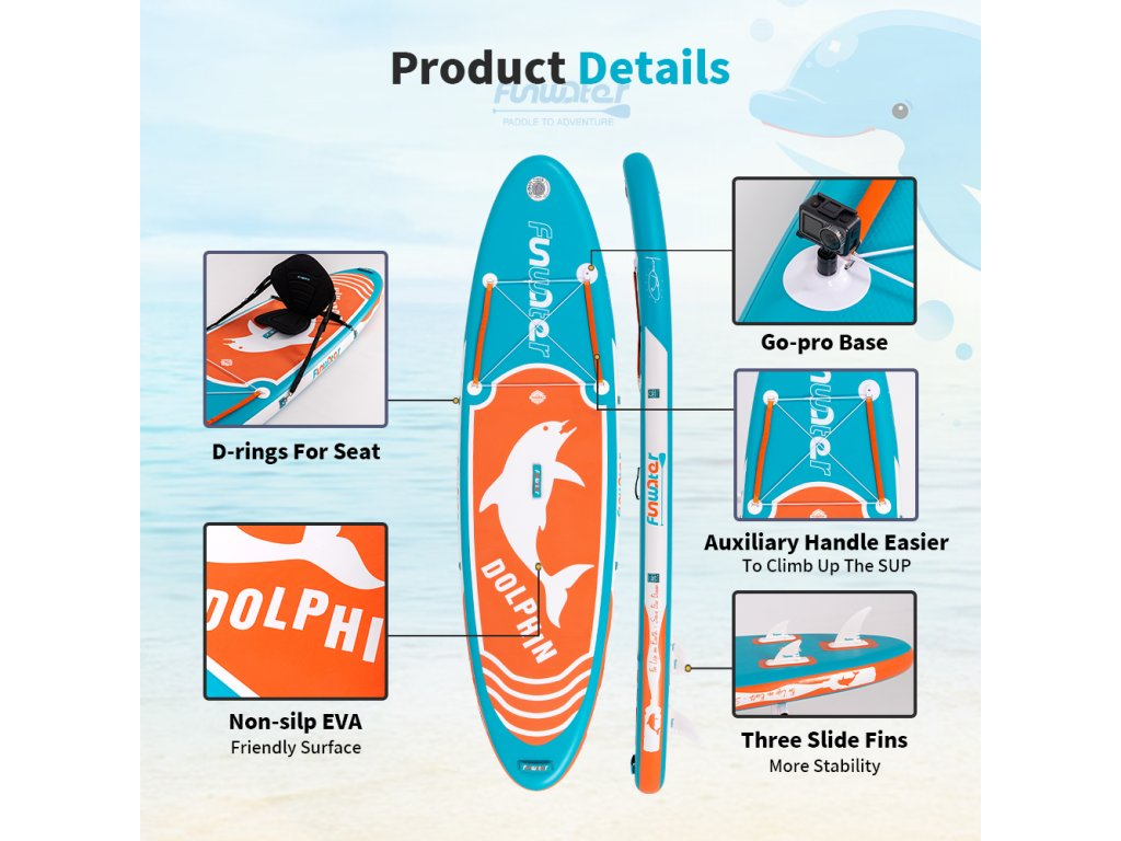 FunWater nafukovací paddleboard DOLPHINS 2